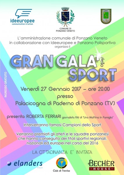 Gran Gala dello Sport 27 gennaio 2017 Gran Gala dello Sport Ponzano Veneto
