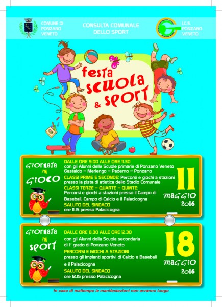Programma Festa Scuola&Sport Festa Scuola&Sport 2016